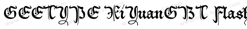GEETYPE XiYuanGBT Flash 常规字体转换